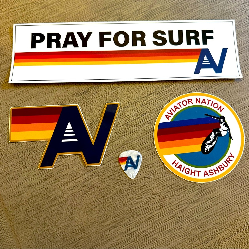 Aviator Nation Stickers and Guitar Pik